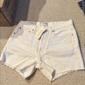 Evereve White Denim Shorts